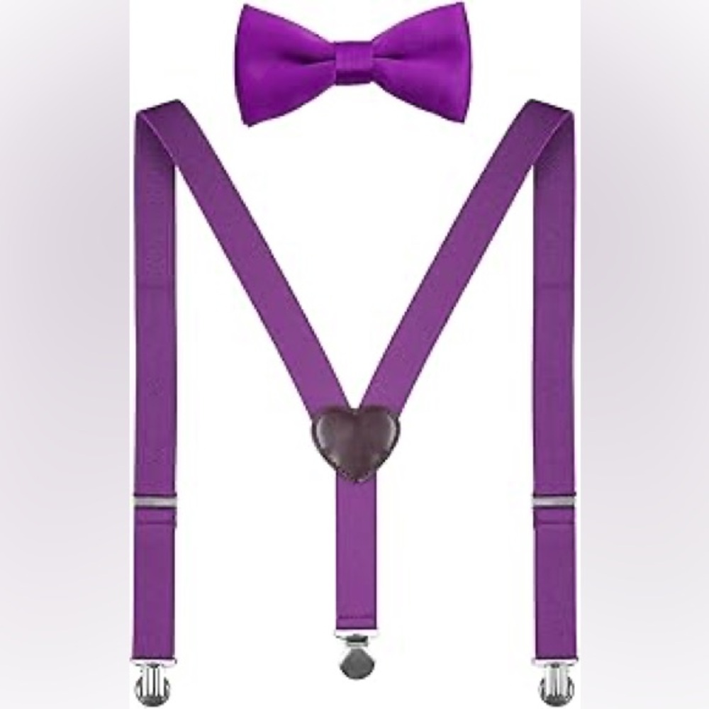 NEW PZLE Suspenders and Bow Tie Set‎ - 47 Inch